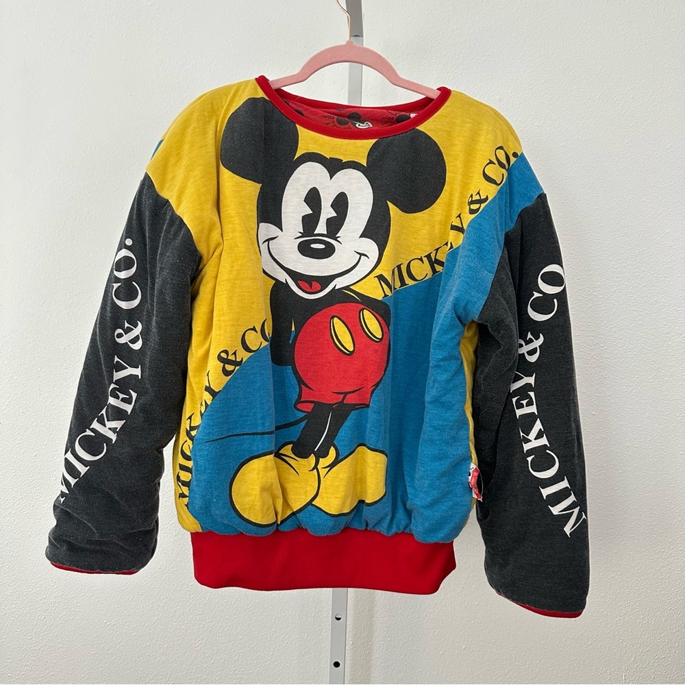 Vintage Mickey & Co Walt Disney Co Mickey Mouse Reversible Puffy Sweater